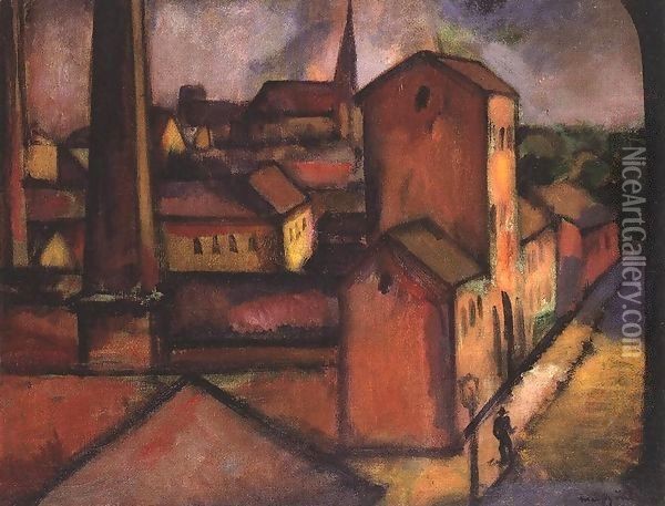 Old Custom-house at Vac 1911 Oil Painting - Marsden Hartley