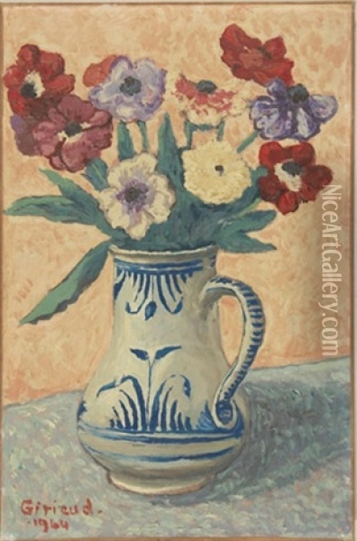 Stillleben Mit Blumenvase Oil Painting - Pierre Paul Girieud