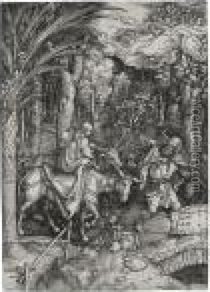 The Flight Into Egypt Oil Painting - Albrecht Durer