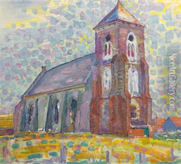 Church In Zoutelande Oil Painting - Piet Mondrian