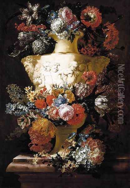 Still-Life of Flowers 1715 Oil Painting - Jan-baptist Bosschaert