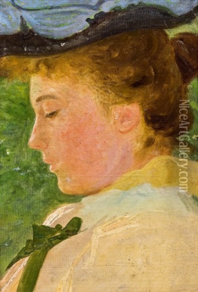 Damenportrat Oil Painting - Friedrich Koenig