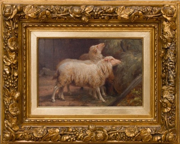 Sheep Oil Painting - Johannes Adam Simon Oertel