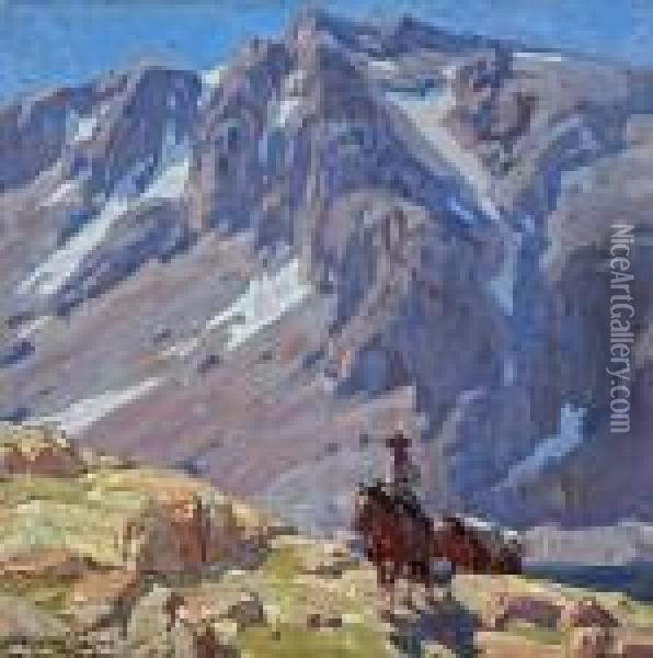 Packing In The Sierras Oil Painting - Edgar Alwin Payne