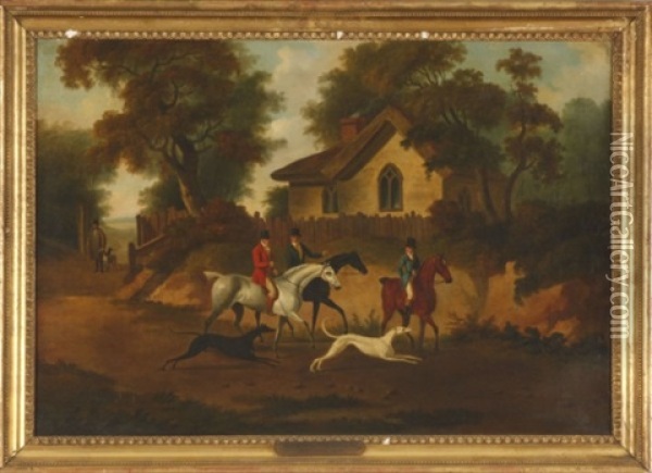 Hunt Scene Oil Painting - Dean Wolstenholme the Elder