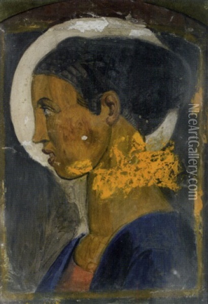 Sainte De Profil Oil Painting -  Marcel-Lenoir (Jules Oury)