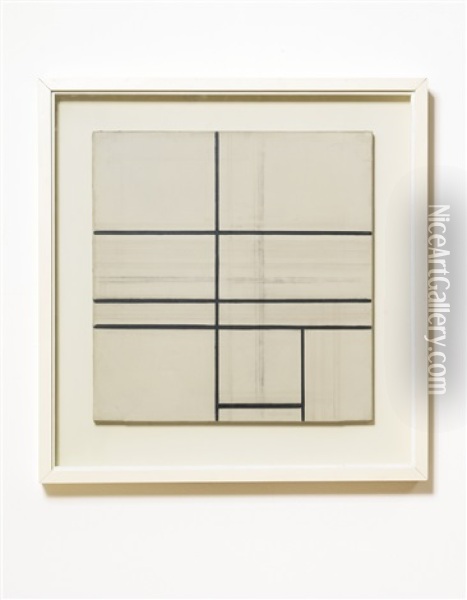 Composition With Double Line Oil Painting - Piet Mondrian