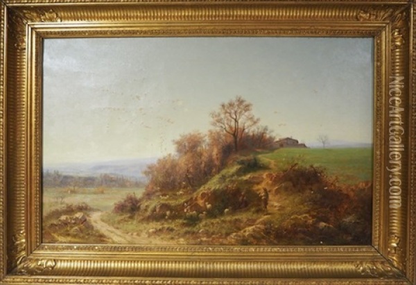 Paysage Regional Oil Painting - Laurent (Abbe) Guetal