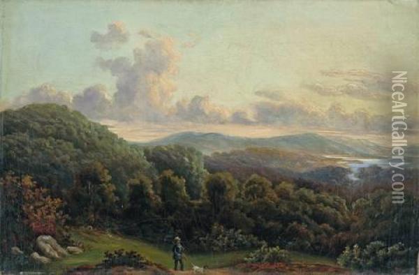 Hunter In Mountainous Landscape Oil Painting - Karl Robert Kummer