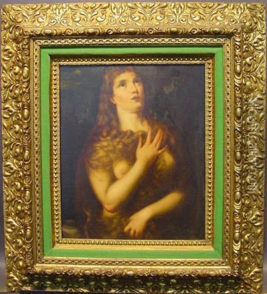 Penitent Magdalene Oil Painting - Tiziano Vecellio (Titian)