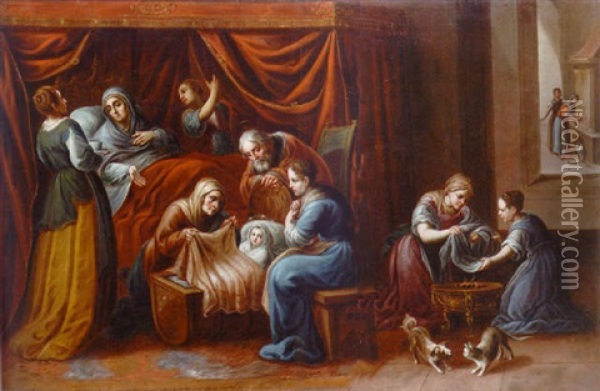 The Birth Of The Virgin Oil Painting - Family Arellano