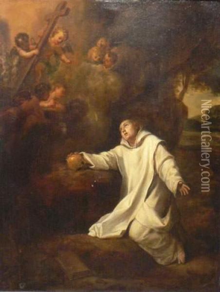 De Boullogne < St Bruno Dans Le Desert > Oil Painting - Louis de Caullery