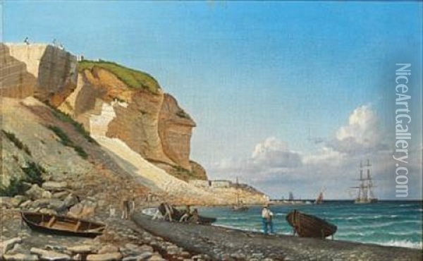 The White Cliffs Of Dover Oil Painting - Carl Ludwig Bille