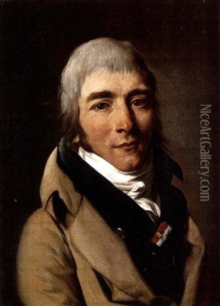 Portrait Of A Gentleman Wearing The Legion D'honneur Oil Painting - Louis Leopold Boilly