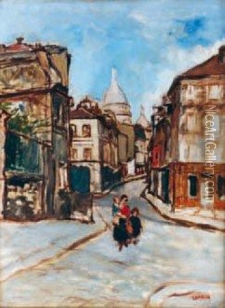 Montmartre (sketch) Oil Painting - Marcel Francois Leprin