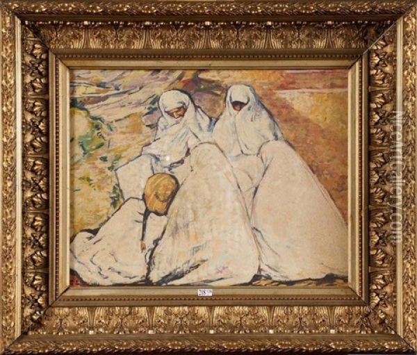 Cinq Femmes Arabes Oil Painting - Paul Emile Dubois