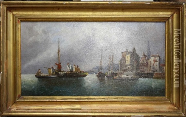 Peche En Mediterrannee (2 Works) Oil Painting - Ferdinand Bonheur