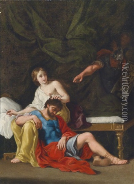 Samson Und Delila Oil Painting - Giuseppe Marchesi