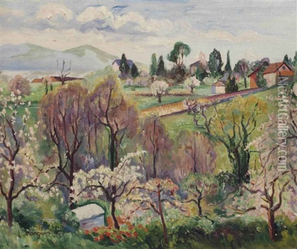 Paysage De Suisse Au Printemps Oil Painting - Henri Charles Manguin