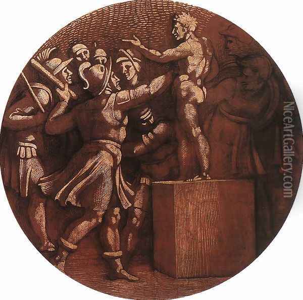 Medallion (2) 1511 Oil Painting - Michelangelo Buonarroti