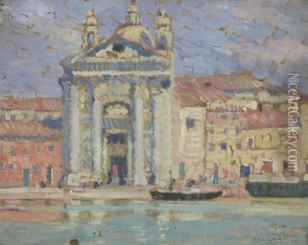 Eglise Des Gesuati Ou Santa Maria De Rosario, Venise Oil Painting - Frederick Carl Frieseke