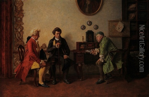 Der Rat Des Alten Oil Painting - Wilhelm Loewith