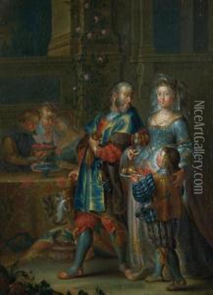 Royal Family Oil Painting - Johann Georg Platzer