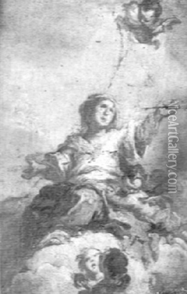 Assumption Of The Virgin Oil Painting - Giovanni Battista Crosato