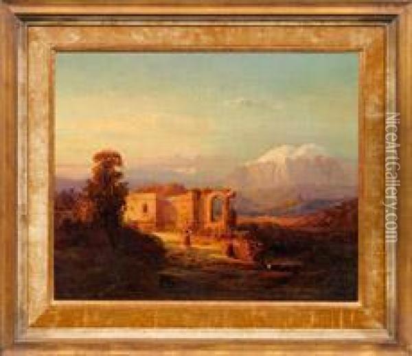 Klosterruine Inoberitalien Oil Painting - Franz Emil Krause