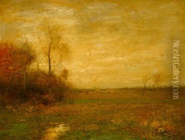 An Open Landscape Oil Painting - John Francis Murphy