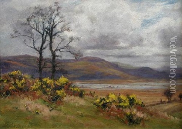 A Breezy Day In The Conway Valley Oil Painting - Josiah Clinton Jones