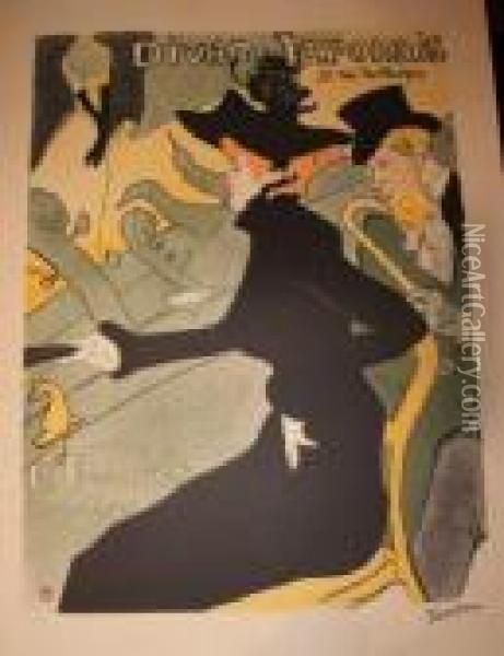  Divan Japonais Oil Painting - Henri De Toulouse-Lautrec