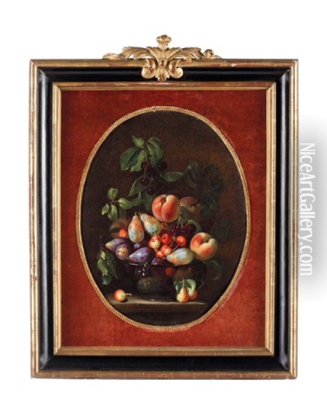 Frutti In Una Coppa Di Vetro Oil Painting - Niccolo Stanchi