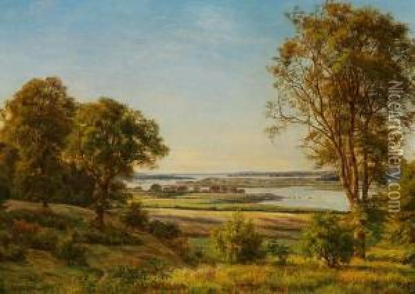 Danish Summer Landscape Oil Painting - Carsten Henrichsen