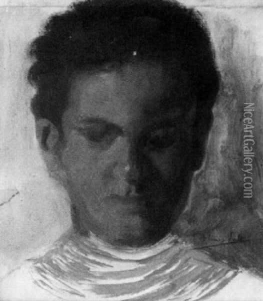 Joven Oil Painting - Pedro Blanes Viale