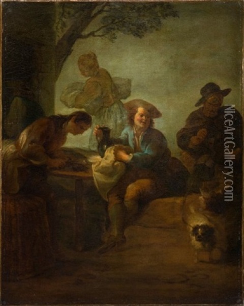 Les Rejouissances Villageoises Oil Painting - Jean-Baptiste Charpentier the Elder