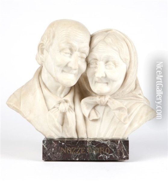 An Elderly Couple Oil Painting - Antonio Frilli