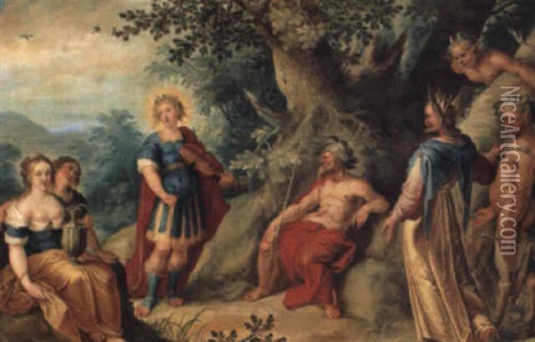 Apollon Et Marsyas Oil Painting - Hendrik van Balen the Elder
