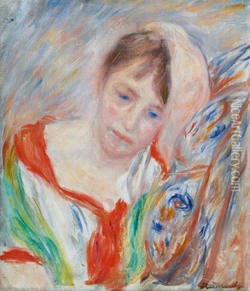 The Artist's Wife Oil Painting - Fritz Friedrichs