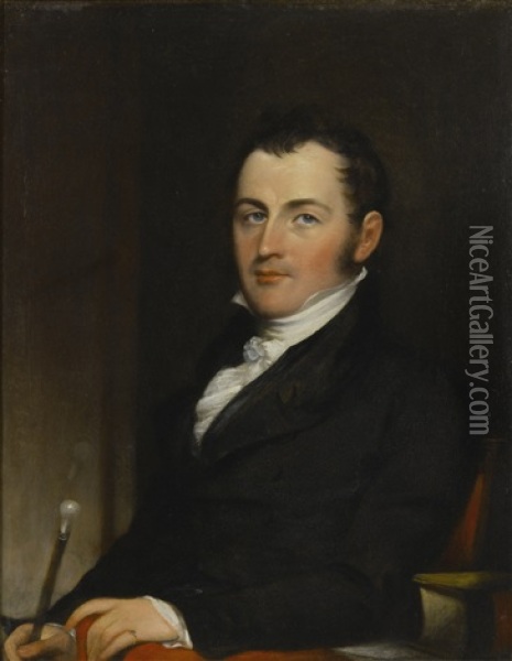 Portrait Of George Gallagher Oil Painting - John Trumbull