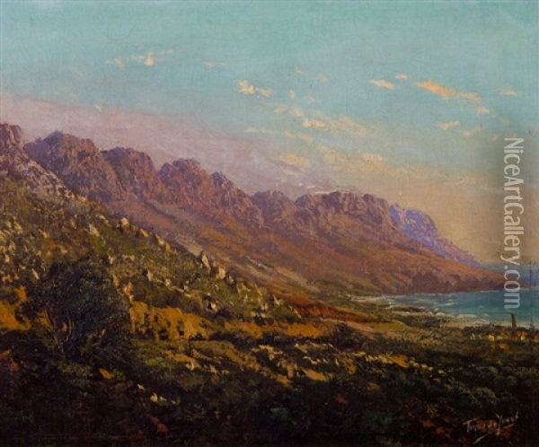 Twelve Apostles, Cape Town Oil Painting - Tinus de Jongh