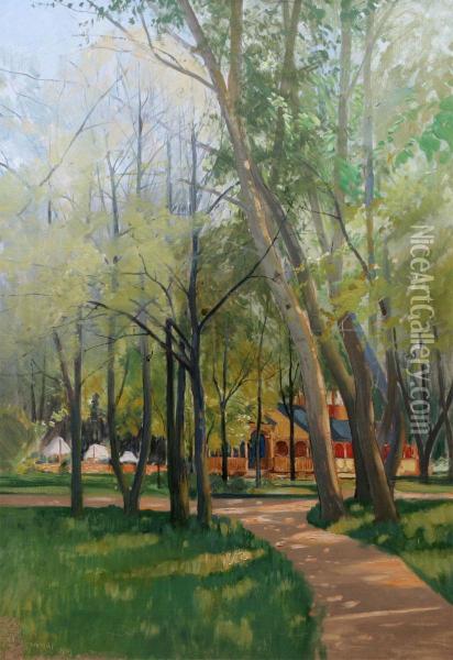 Solbelyst Park Oil Painting - Carl Brandt