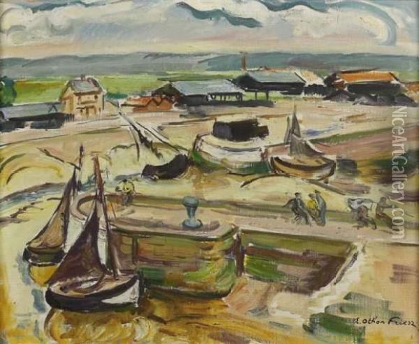 Le Port D'honfleur Oil Painting - Emile-Othon Friesz