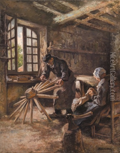 Cartwright Workhouse Oil Painting - Izsak Perlmutter