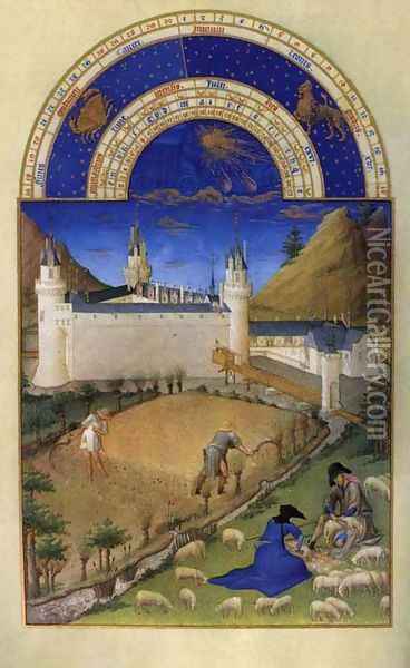 Les tres riches heures du Duc de Berry- Juillet (July) 1412-16 Oil Painting - Jean Limbourg