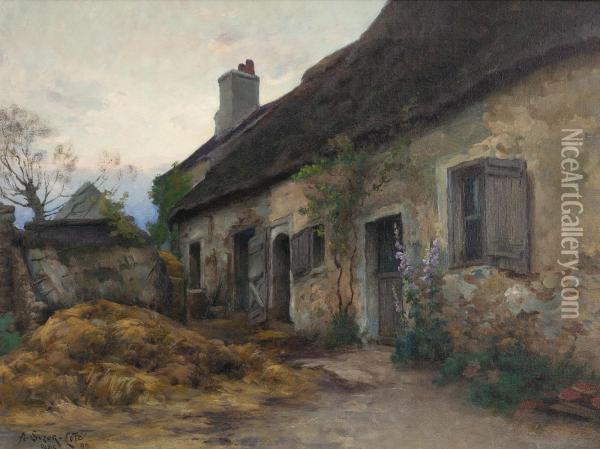 Thatched Cottage And Landscape Oil Painting - Marc-Aurele Foy De Suzor-Cote