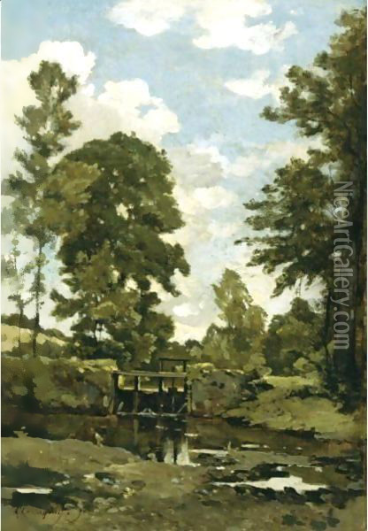 L'Ecluse Oil Painting - Henri-Joseph Harpignies