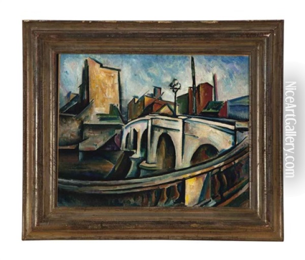 Columbus Bridge Oil Painting - Charles Rosen