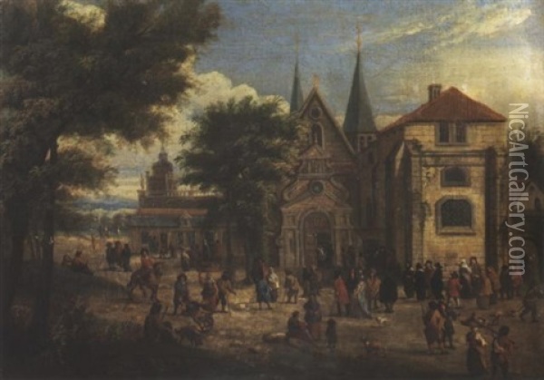 Kirche Auf Dem Land Oil Painting - Adriaen Frans Boudewyns the Elder