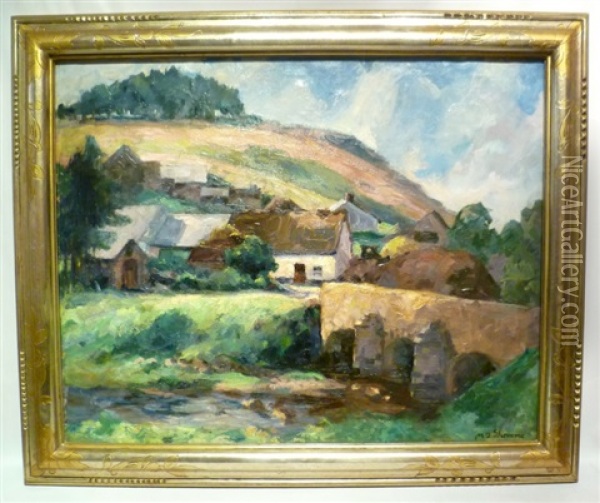 Esch-sur-sure Oil Painting - Modeste Jean Lhomme